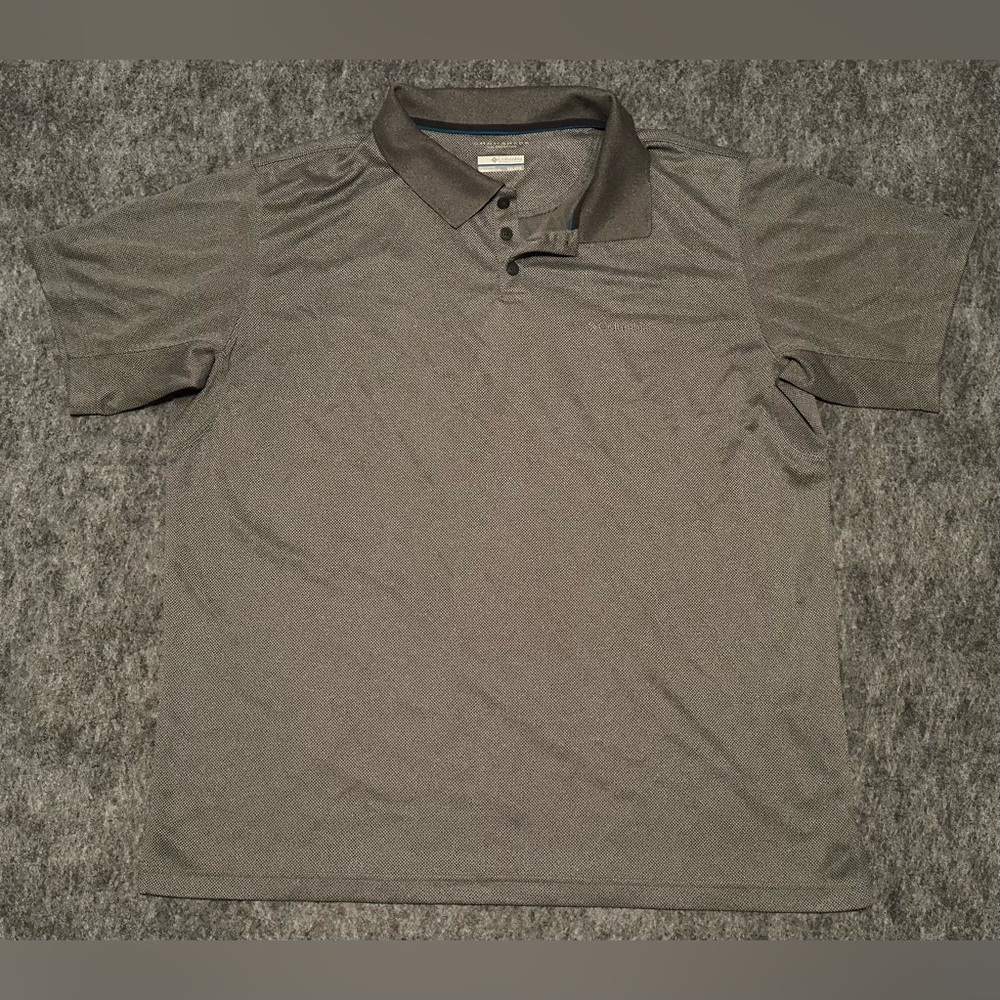 Men’s Columbia Grey Sun Protection  Performance Polo Shirt - Size 2XL